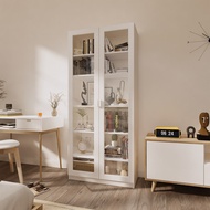 Koncept Furniture ตู้สูงบานเปิดกระจกใส KC-PLAY รุ่น JOBIO สีขาว (80x37x180 ซม.)