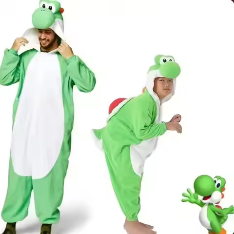 Yoshi Adult Onesie Pajamas Kawaii Cute Cartoon Anime Character Cosplay Sleepwear Jumpsuit Anime Peri