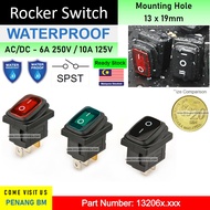 [AC DC] Rectangle Waterproof 2 Pin 3 Pin DPST DPDT KCD1 Rocker Switch Suis Rocker AC ON OFF Switch D