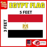 EGYPT FLAG 3x5 FEET KAKI / READY STOCK MALAYSIA / BENDERA NEGARA EGYPT FLAGS