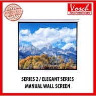 VOSCH Series 2 Manual Wall Projector Screen 6ft x 6ft (72 inch x 72 inch)