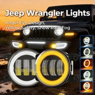 Wrangler Angel lights yellow eye fog white LED 4-inch suitable