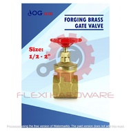 Full Brass PN16 Gate Valve 1/2", 3/4",1", 1 1/4", 1 1/2" , 2" Log AM
