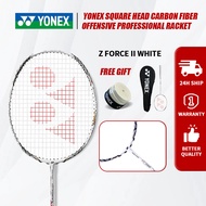 24 SHIP  YONEX VOLTRIC Z FORCE II WHITE CARBON FIBEROFFENSIVE 4U (80-84.9g) 28LBS raket profesional