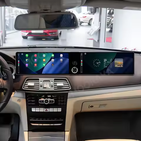 Android Auto Radio Carplay For Mercedes Benz E-Class Coupe W212 2010-2015 Dual Screen 24.6" GPS Navi