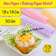 [50 Sheets] Bento Cake Liner Paper, Bread, Rice, Cake, Fried Food Paper, Baking Paper, Wax Paper Mot