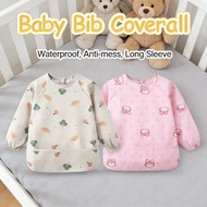 Long Sleeve Waterproof Coverall Kanak Bayi BLW Anti-mess Bib BLW Kanak Bayi Weaning BLW Baby