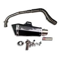 คอท่อ Honda Wave 100S วัสดุแสตนเลสเกรด304 + ปลายท่อ AK Shorty ยาว 13 นิ้วฟรี จุกลดเสียงใส่ในปลายท่อม