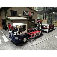[Ready Stock 1pc] Unique Model 1: 64 Hino 300 Dutro Full Floor-standing Trailer Le Fumen Coating UM0