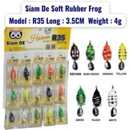 Siam DE R35 Frog Lure 3.5CM 4g Soft Rubber Bait for Freshwater Predator Fishing
