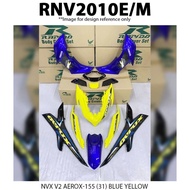 Cover Set Rapido NVX V2 Yamaha Aerox-155 (31) Colour Blue Yellow NVX155 Accessories Motor aerox 155 NVX V2 ( 31)