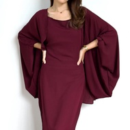 Celeste RARA Midi Slip Queen Dress with Cardigan, kain jenis CEY ironless, sejuk dan cantik