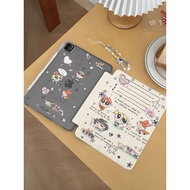 Yellow Cartoon Clear Back iPad Case Gen11 Gen10 Gen9/8/7