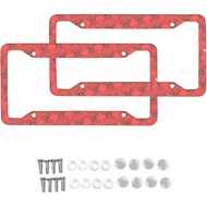 Anime License Plate Frame 2 Pcs Set Cartoon License Plate Covers Quality Aluminum Composite Design C