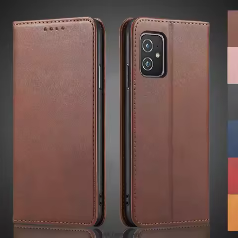 Magnetic attraction Leather Case for ASUS Zenfone 8 Zenfone8 ZS590KS Holster Flip Cover Case Wallet 