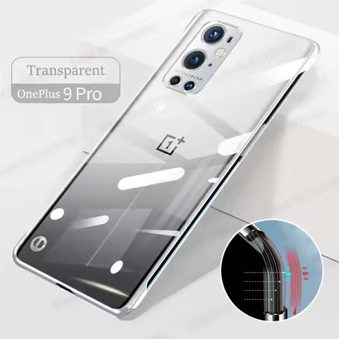 Ultra Thin Transparent Frameless Phone Cover For Oneplus 9 8 Pro 8T Hard PC Protective Cover For One
