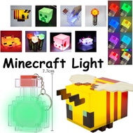Minecraft LED Night Light Creeper Diamond Axolotl Torch Desk Lamp Chargeable Anime Gaming Decor