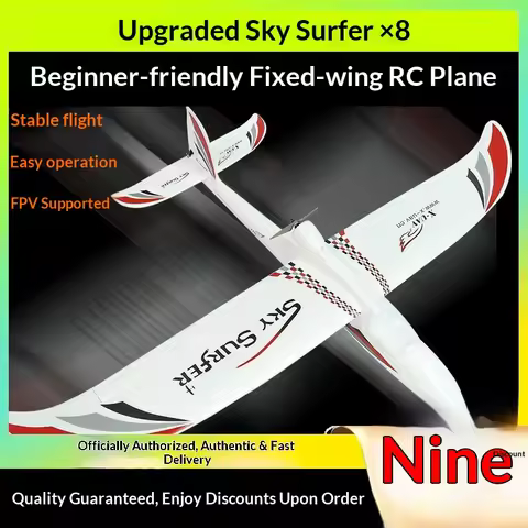 Sky Surfer X8 Rc Glider Fixed Wing Rc Airplane Upgraded Trainer Plane Support Fpv Flying Easy Contro