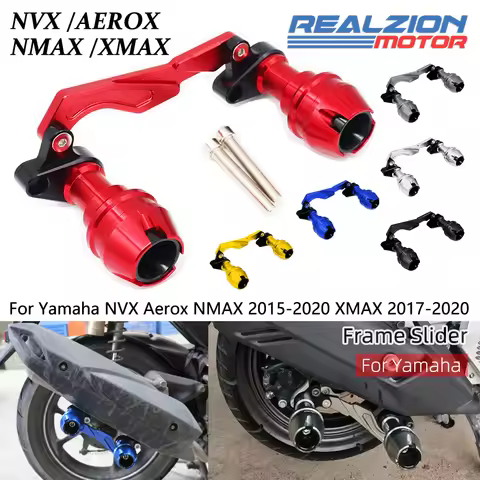 RZ NVX NMAX Frame Sliders For Yamaha Aerox XMAX HONDA PCX 160 Muffler Slider Exhaust Protector 2Pcs 