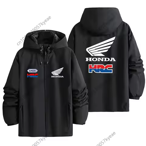 Honda Jacket Honda HRC Logo Printed Men's Windproof Jacket Fashion Casual Sports Motorcycle Riding S