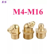 45°/90°/180°Copper Oil Nozzle Copper Oil Cup Oil Nozzle Oil Gun Oil Injection Nozzle M4-M16 【ES-A2-M