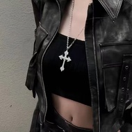 [Y] Pendant Alloy Necklace Necklace Cross Necklace Women Flower Creative Retro Vine Y