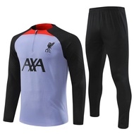 New 2023 Liverpool Men's Drill Training Suit Wear Sports Tracksuit Kids Adults Shirt Football Uniform Jersey Child Sweatshirt Jogging Sportswear Purple 22-23 Dgdegd