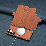 Denior 2 in 1 Wallet Case for Samsung Galaxy S23 S24 S25 Plus Ultra with MagSafe