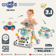 Spacebaby Activity Walker 3 In 1 SB 8311 (SB-8311) - Baby Push Walker