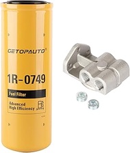 GETOPAUTO 1R-0749 Fuel Filter with 4770/24770 Fuel Filter Base Replaces 1R-0712,FF5319,FF5473,129037