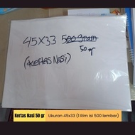 50g thick rice paper 50 gsm Burger paper/ Foodgrade/ Oil-resistant/ Waterproof/