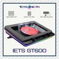 (CyclonePH) IETS GT600 Cooling Pad for 14-19 inch Laptops With RGB Lights | IETS G500 Successor