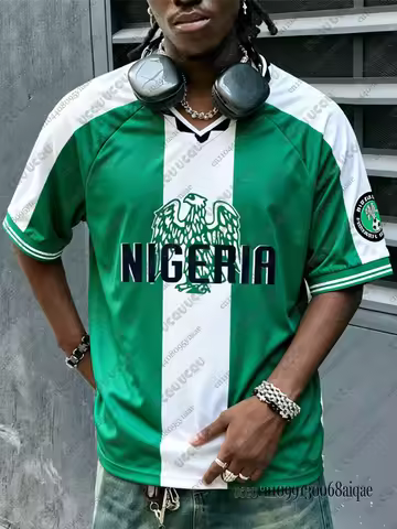 Summer Classic Retro Football Jerseys For Men Vintage Nigeria Style Soccer Jersey Quick Dry Breathab