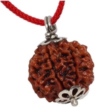 A&S Ventures 4 Mukhi Nepali Rudraksha Pendant Lab Certified For Men and Women Original Natural Quali