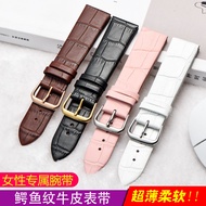 Thin Watch Strap Female Genuine Leather White Substitute Ibolo Tissot Time to Run Rossini King Strap