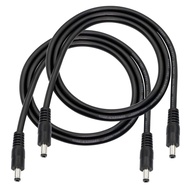 GINTOOYUN DC to DC Cable,3FT 18AWG DC 5.5MM x 2.1MM Male to Male Plug Power Adapter Cable for LED, C