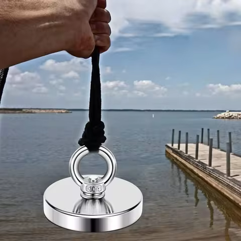 Super Strong Neodymium Fishing Magnet Hook N52 Heavy Duty Rare Earth Magnet with Countersunk Hole Ey
