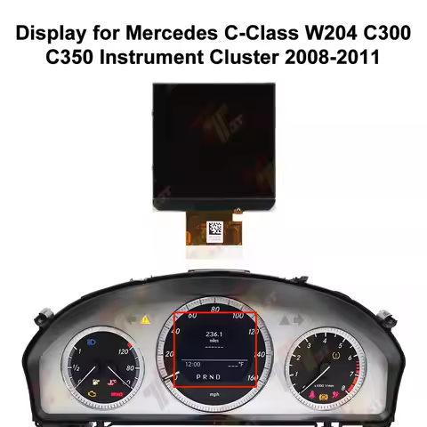 Monochrome Dashboard Speedometer LCD Display Screen for Mercedes Benz W204 W212 Instrument Cluster P