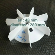 PROMO- FAN MOTOR/KIPAS DINAMO UNTUK 15-20HP Y2 160-4.6.8 AS 43MM OD 290MM  -czel shop