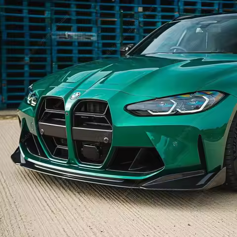 For Bmw G80 G82 G83 Real M3 M4 CS Style Front Bumper Splitter Lip Spoiler Diffuser Bodykits Cover Gu