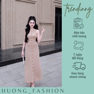 Huong fashion long ribbed dress