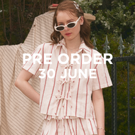 จัดส่ง 30 JUN lookbooklookbook ruffle top pink cherry line