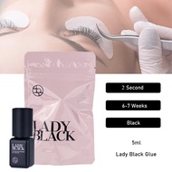 1 Bottle 5ml Lady Black Eyelash Extension Glue Fast Drying False Eyelash Extension Glue Over 6 Week