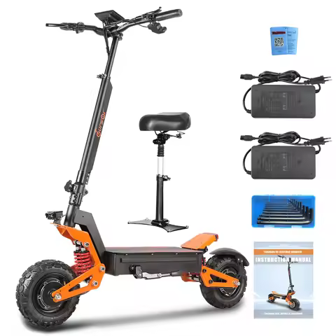 Toursor X5 Electric Scooter Top speed 50 Mph Distance traveled 74 Miles 60V 35Ah 6000W Dual Power 11