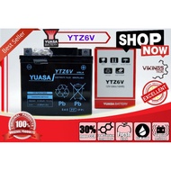 ♨DIJAMIN ORI YTZ6 YTZ6V VIKINGS 100 ORIGINAL JAPAN YUASA BATTERY YTZ6V SEALED MF Honda RS150 PCX AIR