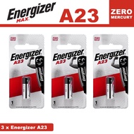 3 x Energizer A23 12V Alkaline Battery for: 1181A, A23BP, DL21, DL23, MN-21B, MN21, V23GA