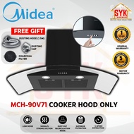 SYK MIDEA MCH-90V71 MGH-76Q60B MGS-T211G Kitchen Hood Cooker Hood and Hob Set Hood Dapur Gas Stove C
