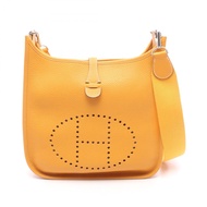 【二手】愛馬仕 HERMES Evelyne 1 Anne PM 黃金色皮革肩背包 Evelyne PM 黃金色女士二手 A