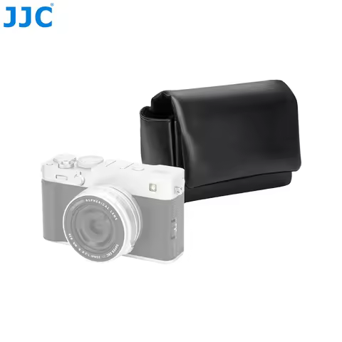 JJC Compact Leather Camera Case Oxford Pouch Case W 2 Battery Pocket For Fujifilm Fuji X100VI X100V 