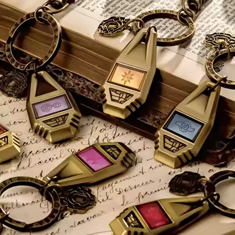 Dragon Machine Emblem Metal Keychain Pendant Digimon Adventure High-Quality Design For Gifts Model H